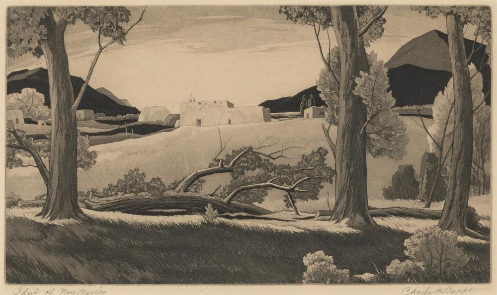 Charles Merrick Capps comparable auction result: charles merrick capps idyll of new mexico