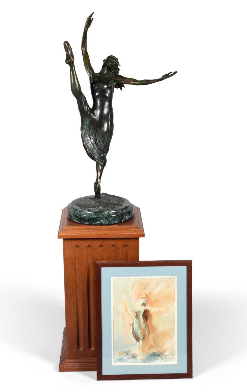 Andrew DeVries comparable auction result: andrew devries massachusetts b 1957 bronze figure of a ballerina