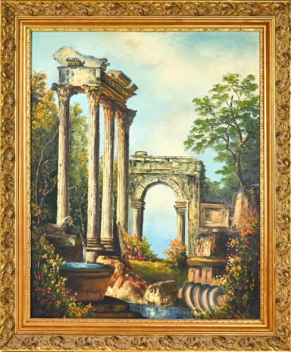 Joseph Collazzi comparable auction result: joseph collazzi oil painting italian landscape