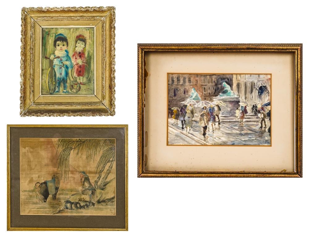 Nino Giuffrida comparable auction result: group of three paintings