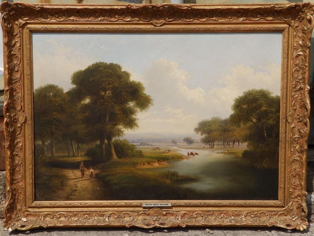 Walter (1835) Williams comparable auction result: walter heath williams fl 1841 1876 oil on canvas river scene with fig