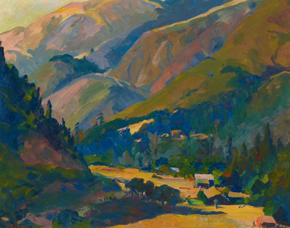 jeannette maxfield lewis 1894 1982 mountain valley 16 x 20 in framed 20 1 2 x 24 1 4 in · Bonhams · 2023-08-02 Jeannette Maxfield Lewis comparable auction result: jeannette maxfield lewis 1894 1982 mountain valley 16 x 20 in framed 20 1 2 x 24 1 4 in