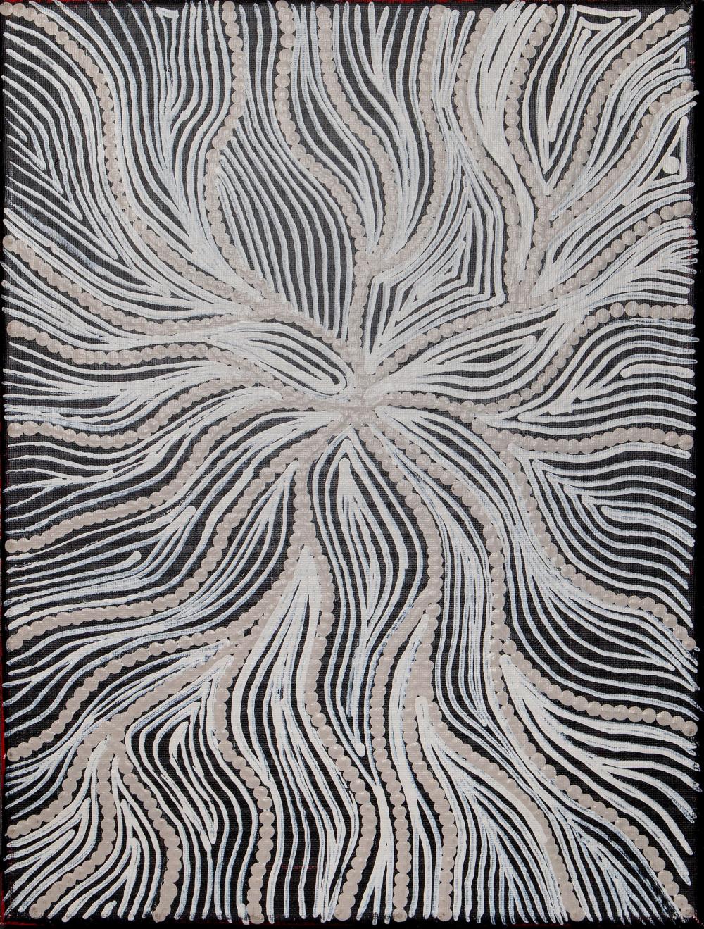 Justinna Napaljarri Sims comparable auction result: justinna napaljarri sims mina mina jukurrpa 2013