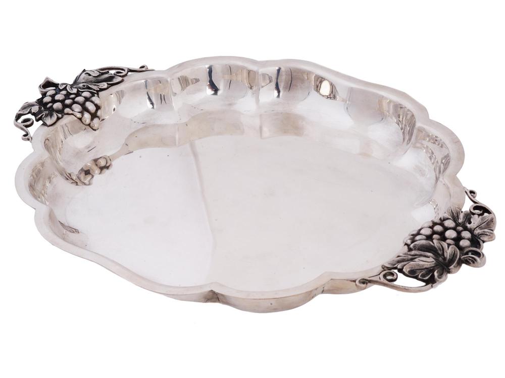 MID CENTURY DURHAM STERLING SILVER SERVING TRAY sold by Antique Arena Inc, lot 170 — auction record photograph