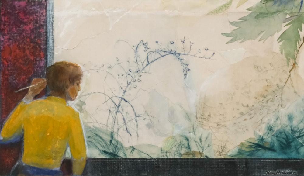 Haim Mendelson comparable auction result: haim mendelson window with rose hips