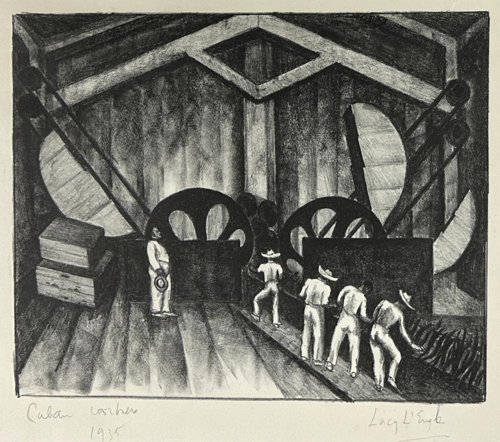 Lucy L'Engle comparable auction result: lucy l engle 1889 1978 cuban workers 1935 lithograph 9 x 11 1 4 image 14 x 15 1 2 framed