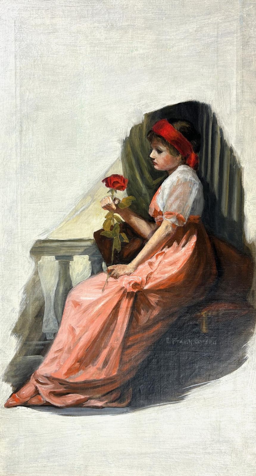 frank carson 1881 1968 the red rose oil on canvas 32 x 18 1 2 35 x 20 1 2 framed · Bakker Auctions · 2023-08-05 Frank Carson comparable auction result: frank carson 1881 1968 the red rose oil on canvas 32 x 18 1 2 35 x 20 1 2 framed