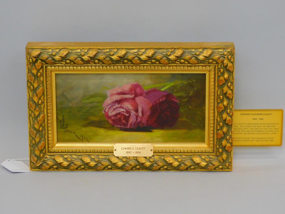 Edward C. Leavitt comparable auction result: edward c leavitt 1842 1904 ri dated 1903 oil