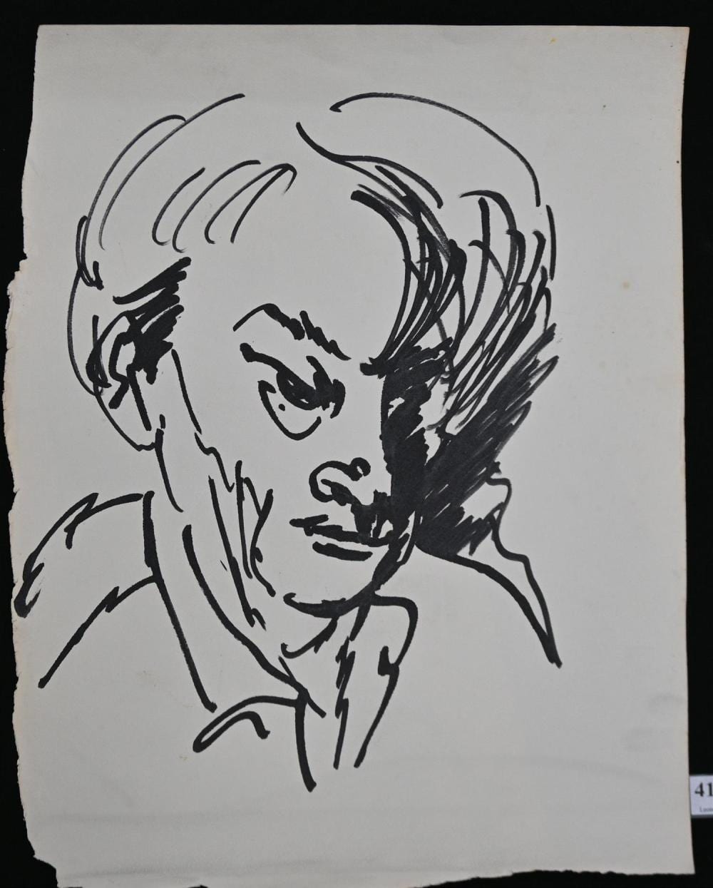 Jon Molvig comparable auction result: jon molvig 1923 1970 portrait of john perceval ink on paper unframed 38 x 28 5cm sheet irregular