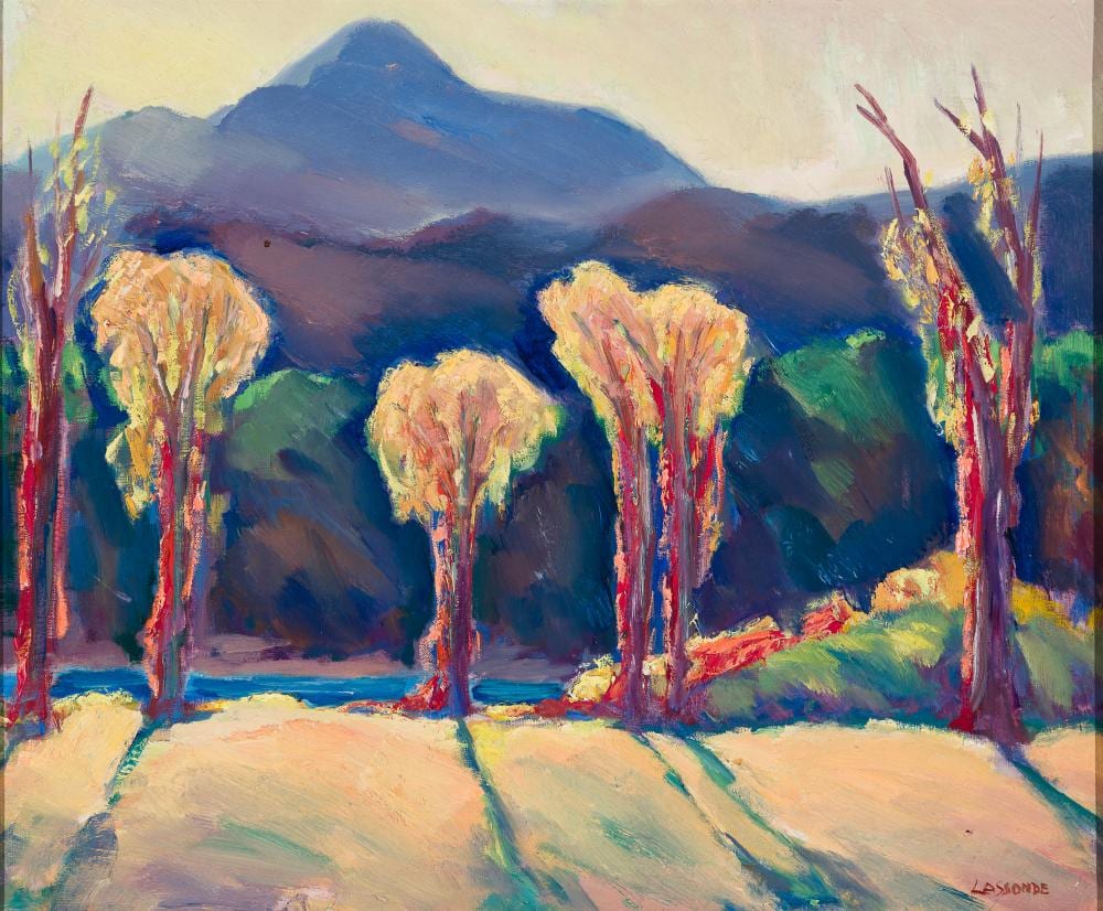 Omer Thomas Lassonde comparable auction result: omer thomas lassonde am 1903 1980 new hampshire autumn oil on canvas framed