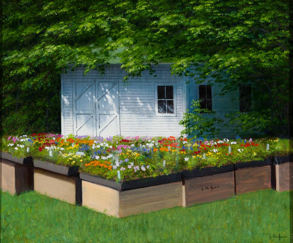Joe Keiffer comparable auction result: joseph keiffer am b 1952 plant sale oil on canvas framed