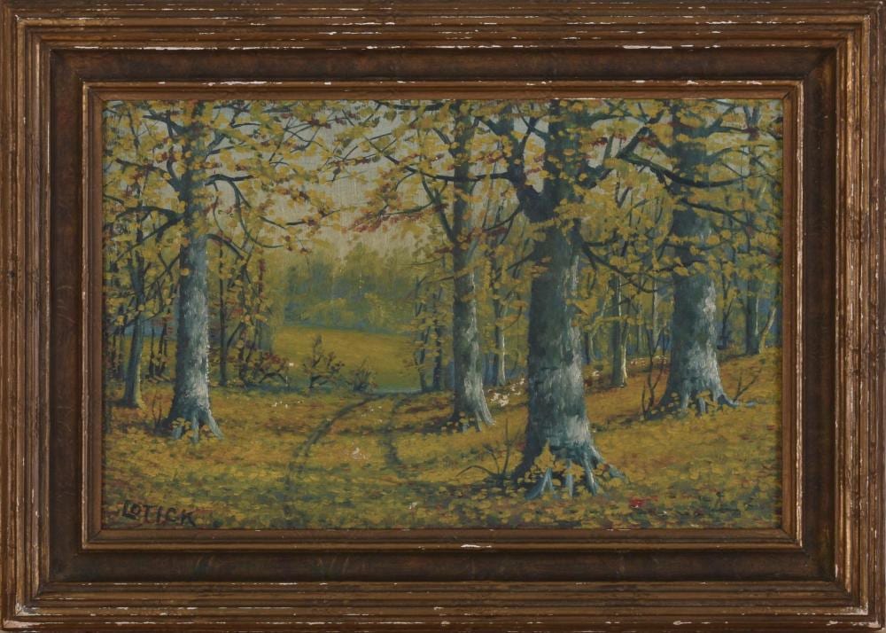Carl Lotick comparable auction result: carl lotick 1878 1958 fall landscape among the trees