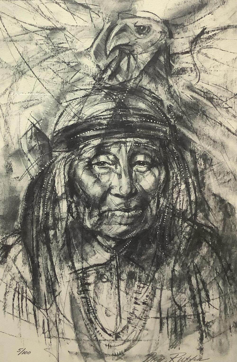 Don Ruffin comparable auction result: don ruffin signed limited edition native american print