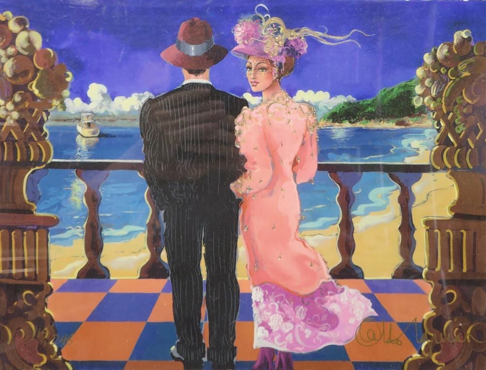 Otto Aguiar comparable auction result: otto aguiar afternoon promenade giclee on paper