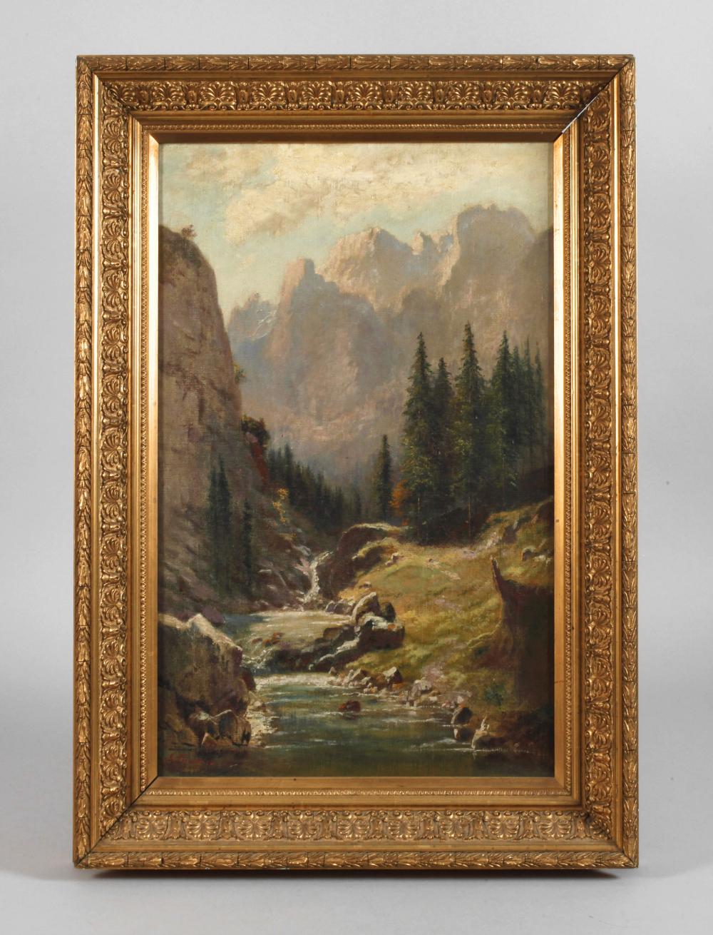 ludwig correggio schlucht in den alpen · Auktionshaus Mehlis GmbH · 2023-08-26 Ludwig Correggio comparable auction result: ludwig correggio schlucht in den alpen
