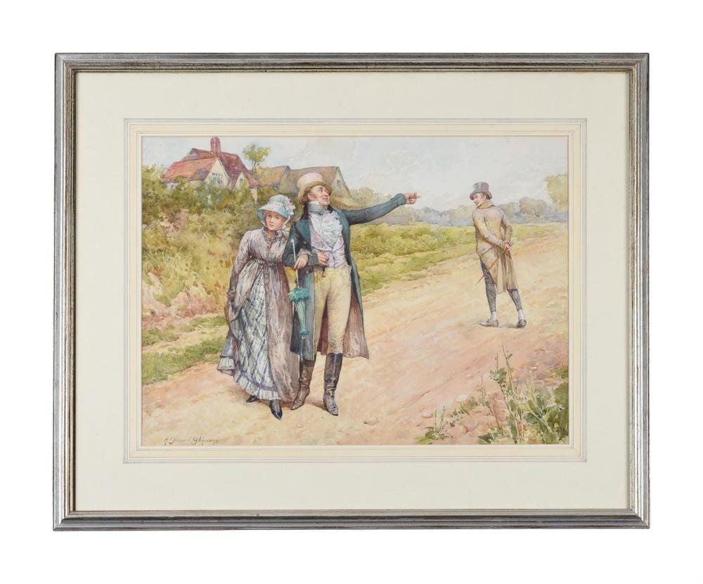 Henry Gillard Glindoni comparable auction result: henry gillard glindoni british 1852 1913 the friendly chat