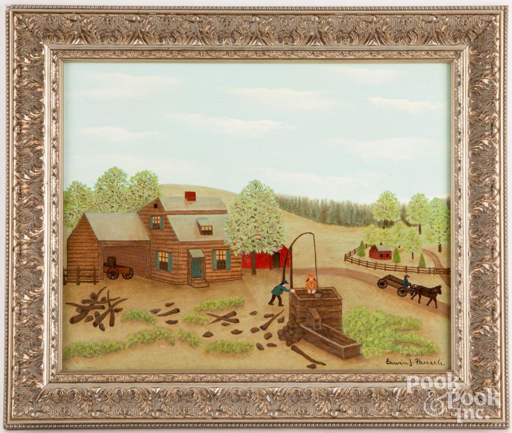 Erwin Neusch comparable auction result: erwin neusch oil on canvas
