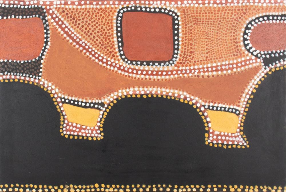 Henry Wambini comparable auction result: henry wambini jawalyi lumungaji country ochres on canvas