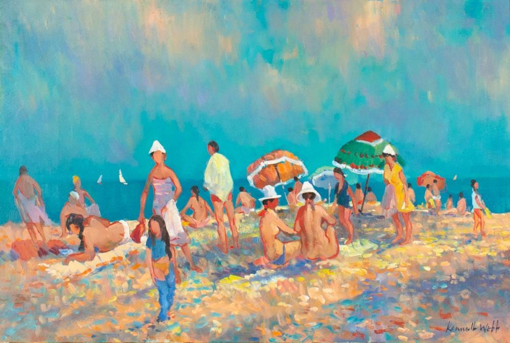 Kenneth Webb comparable auction result: kenneth webb england dress optional oil on canvas