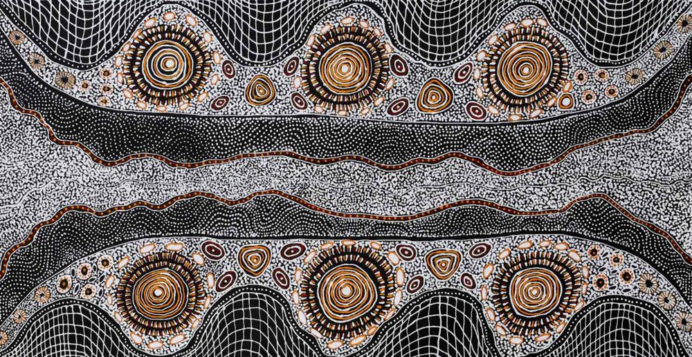 dulcie long pwerle my mothers country acrylic on canvas painted in 2022 artwork is not stretched 50cm x 95cm · Ozbid Auctions · 2023-08-10 Dulcie Long comparable auction result: dulcie long pwerle my mothers country acrylic on canvas painted in 2022 artwork is not stretched 50cm x 95cm