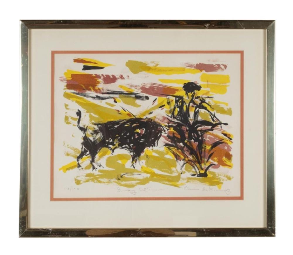 Elaine DeKooning comparable auction result: elaine dekooning sunday afternoon lithograph