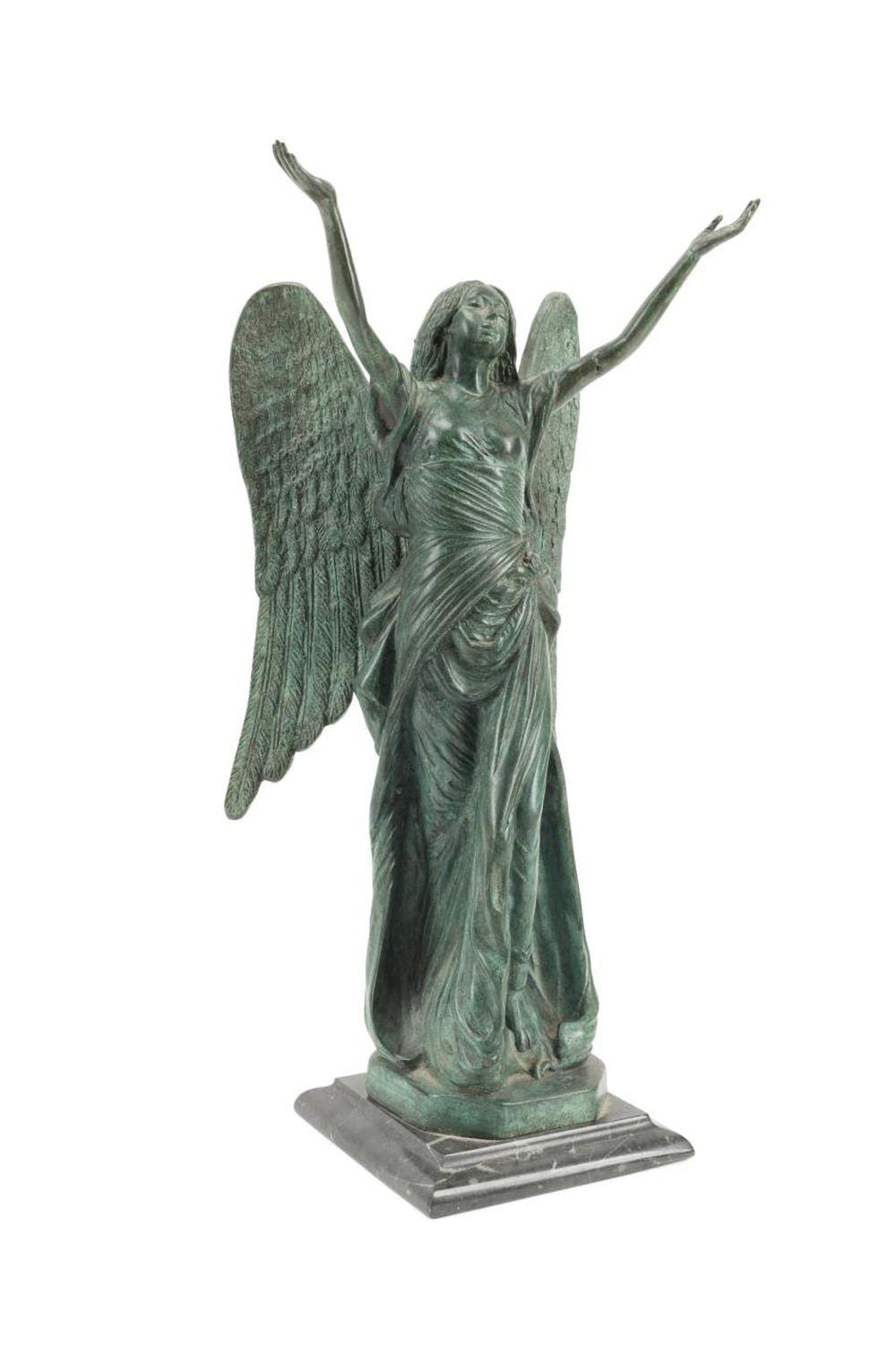 Leonardo Rossi comparable auction result: leonardo rossi angel with raised arms sculpture