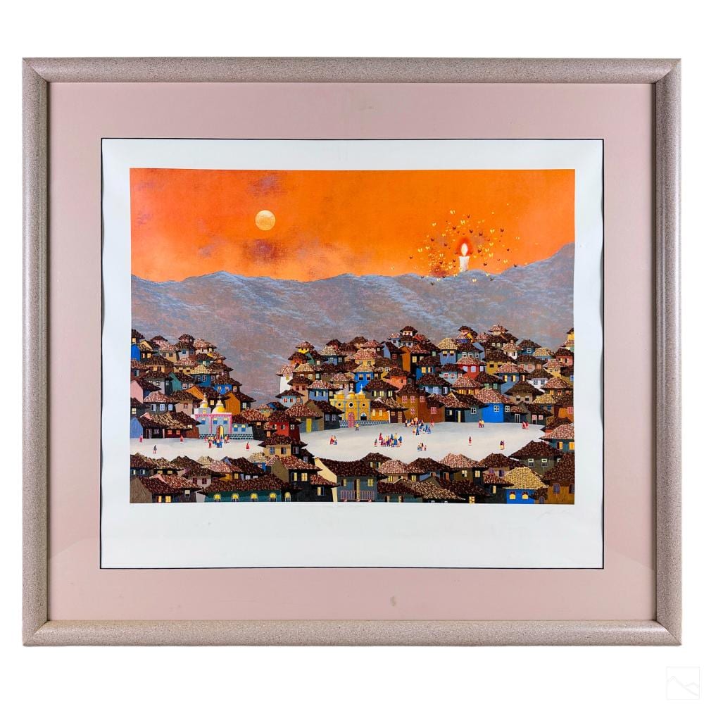 Gonzalo Endara Crow comparable auction result: gonzalo endara crow 20c landscape serigraph signed