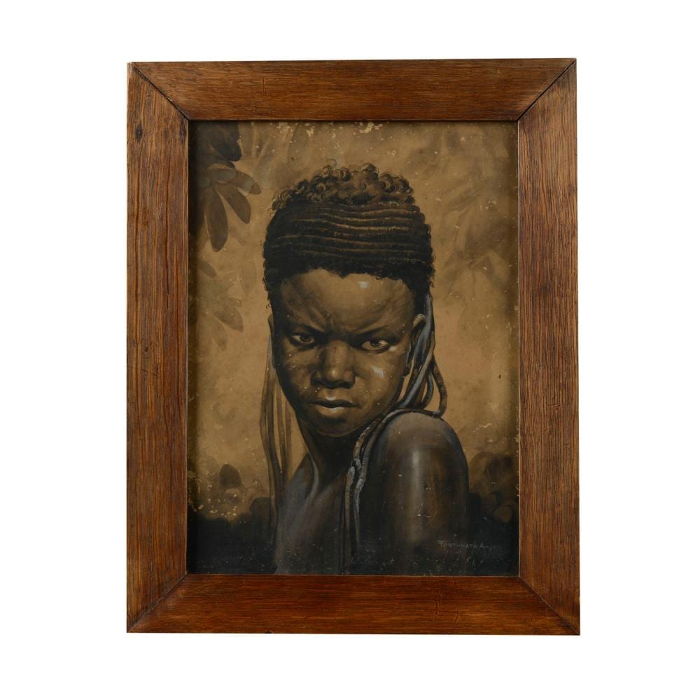 Fortunato Anjos comparable auction result: fortunato anjos t cnica mista s papel 32 x 23 cm