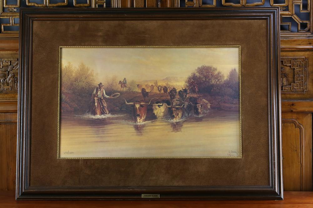 Auction comp thumbnail for Signed &amp; Numbered Gerald Harvey Limited Edition Print Framed Art Litho 670/1000 G. Western (Ace Of Estates, Lot 750047)