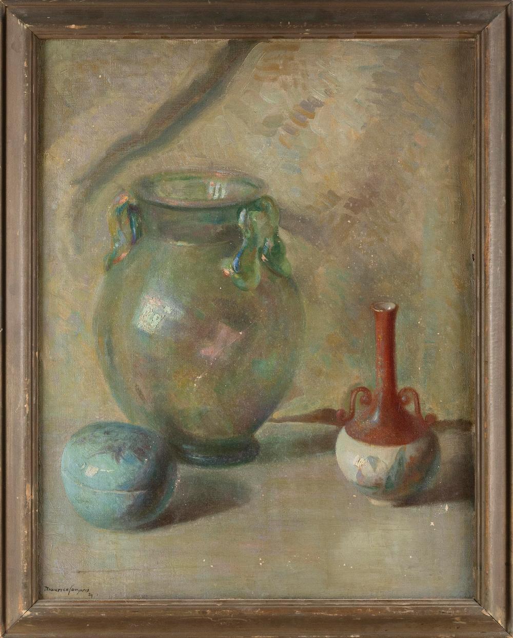 Maurice Compris comparable auction result: maurice compris massachusetts the netherlands 1885 1939 still life of vessels oil on canvas 28 x 22 framed 32 x 25 5