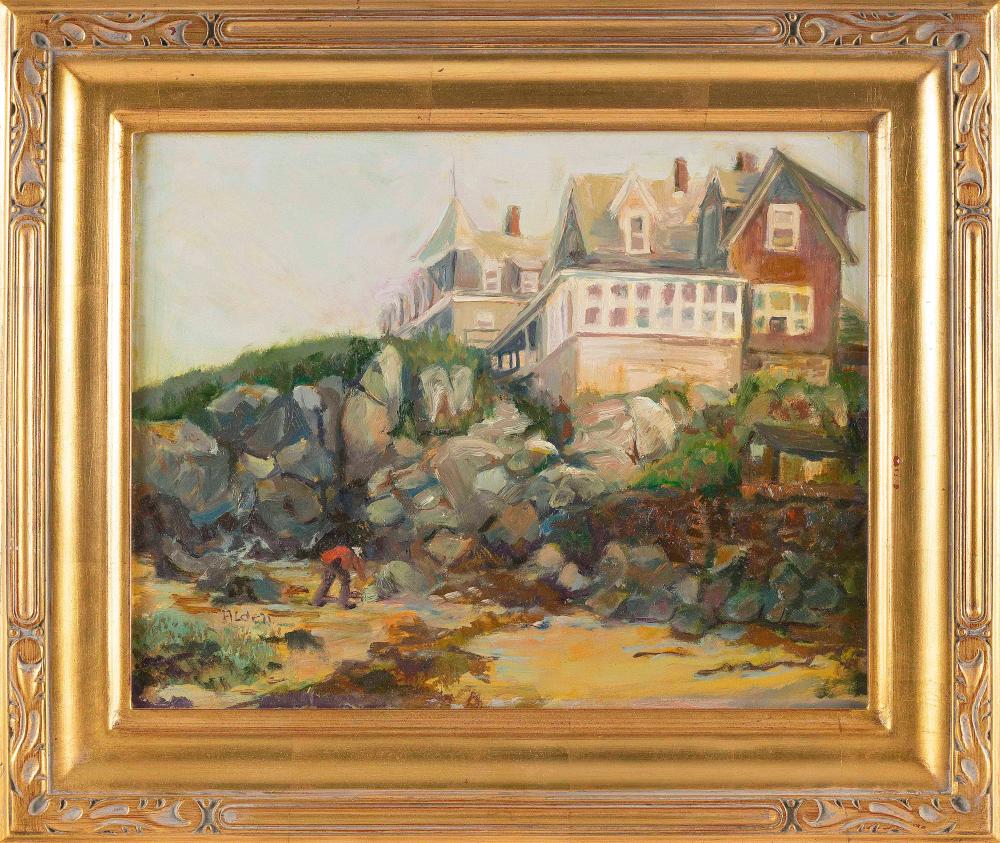 Selma Alden comparable auction result: selma alden massachusetts contemporary monhegan island depicting oil on board 11 x 14 framed 15 5 x 18 5