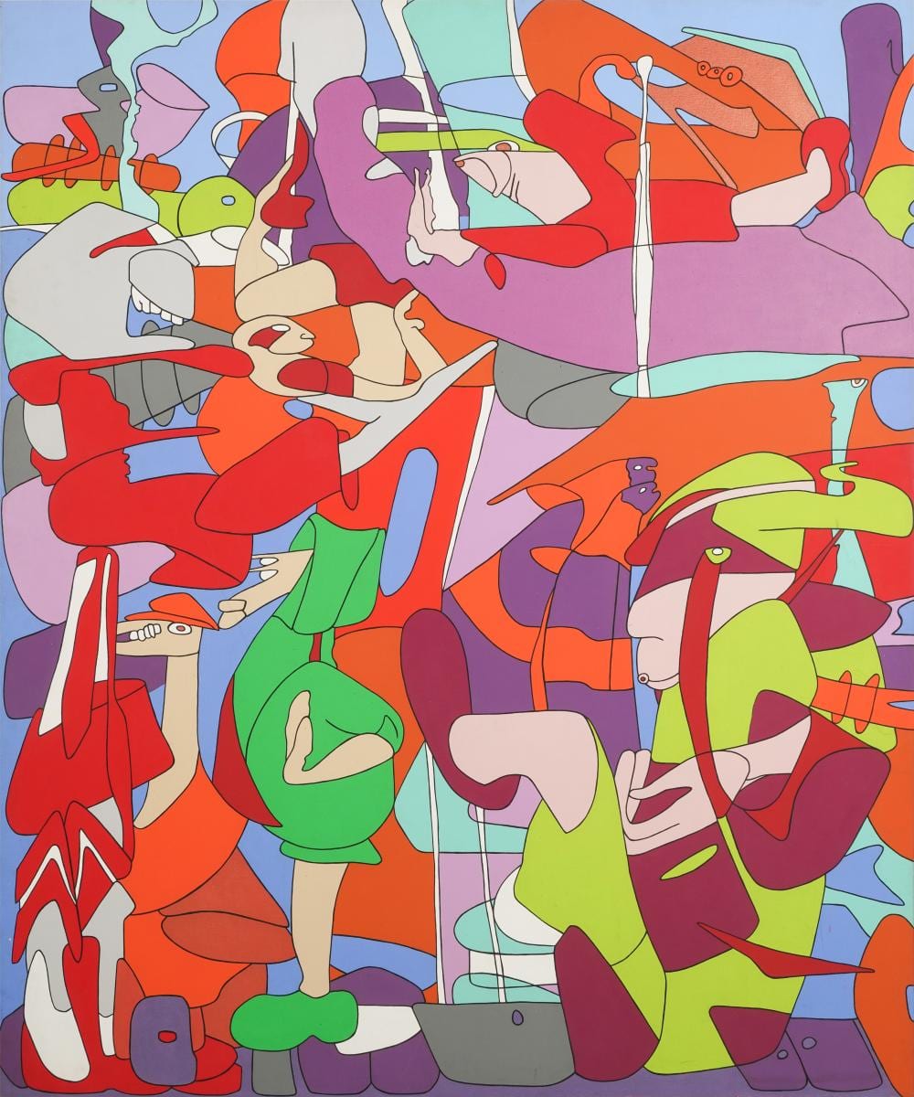 Joan Worth comparable auction result: joan worth 1934 2006 untitled abstract figures