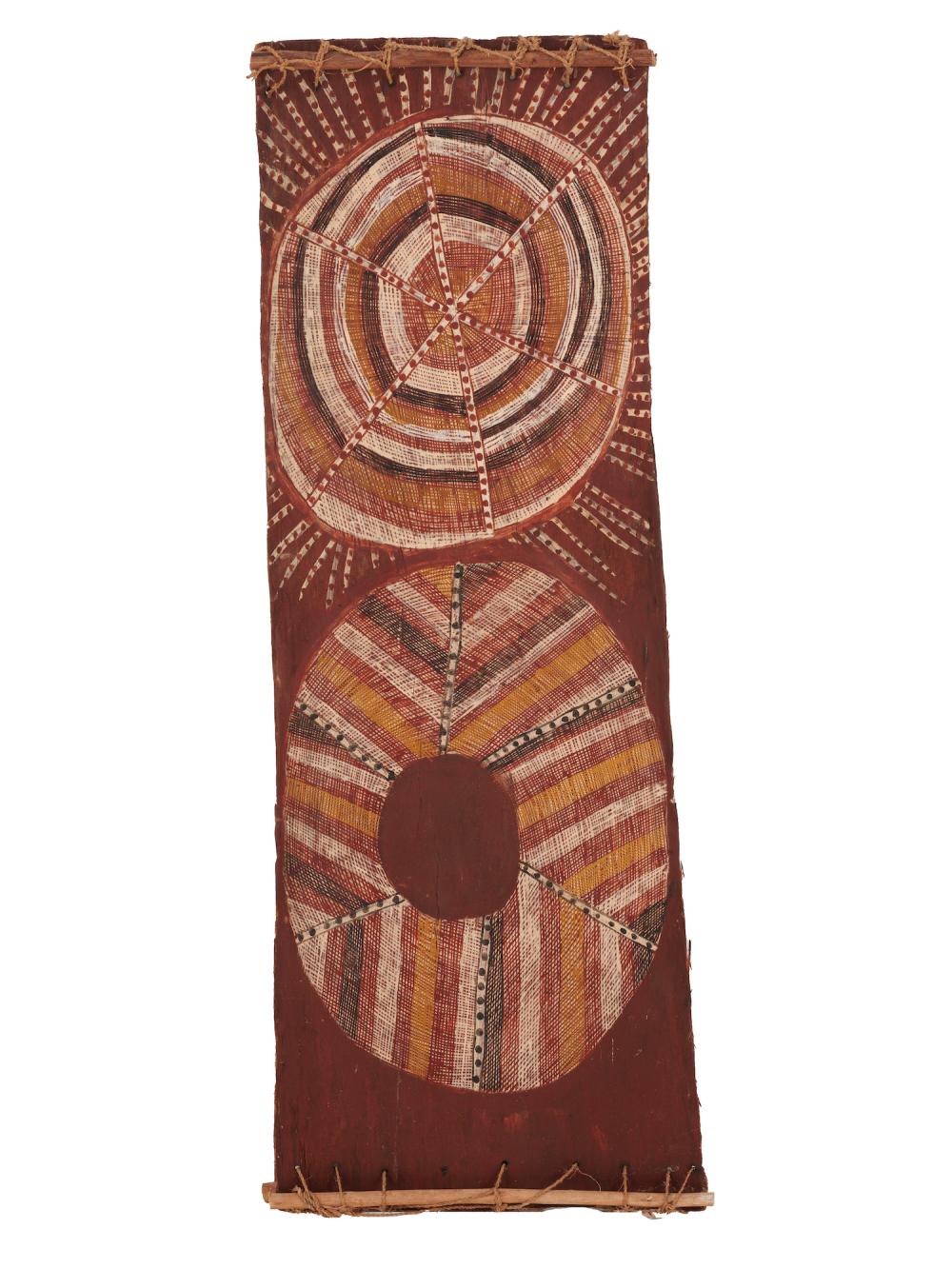 Mick Kubarkku comparable auction result: mick kubarkku c 1922 2008 language group kuninjku untitled natural earth pigments on bark 103 x 34cm