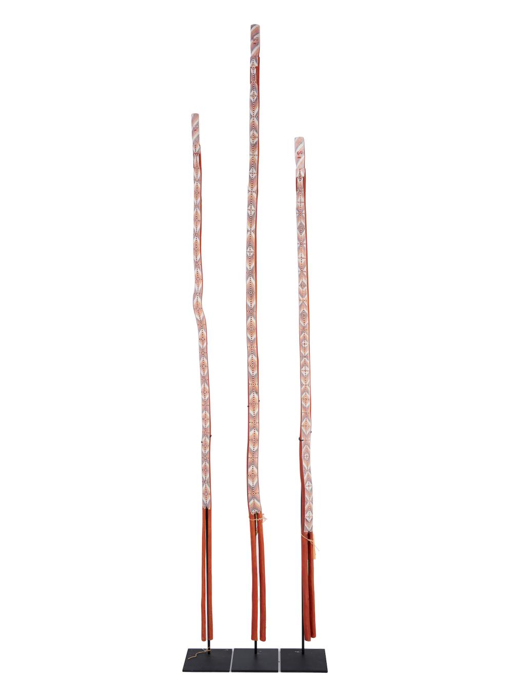 james iyuna 1959 2012 language group kununjku mimih spirits beach hibiscus with ochre pigment and pvc fixative 3 i 213cm ii · Leonard Joel · 2023-08-28 James Iyuna comparable auction result: james iyuna 1959 2012 language group kununjku mimih spirits beach hibiscus with ochre pigment and pvc fixative 3 i 213cm ii