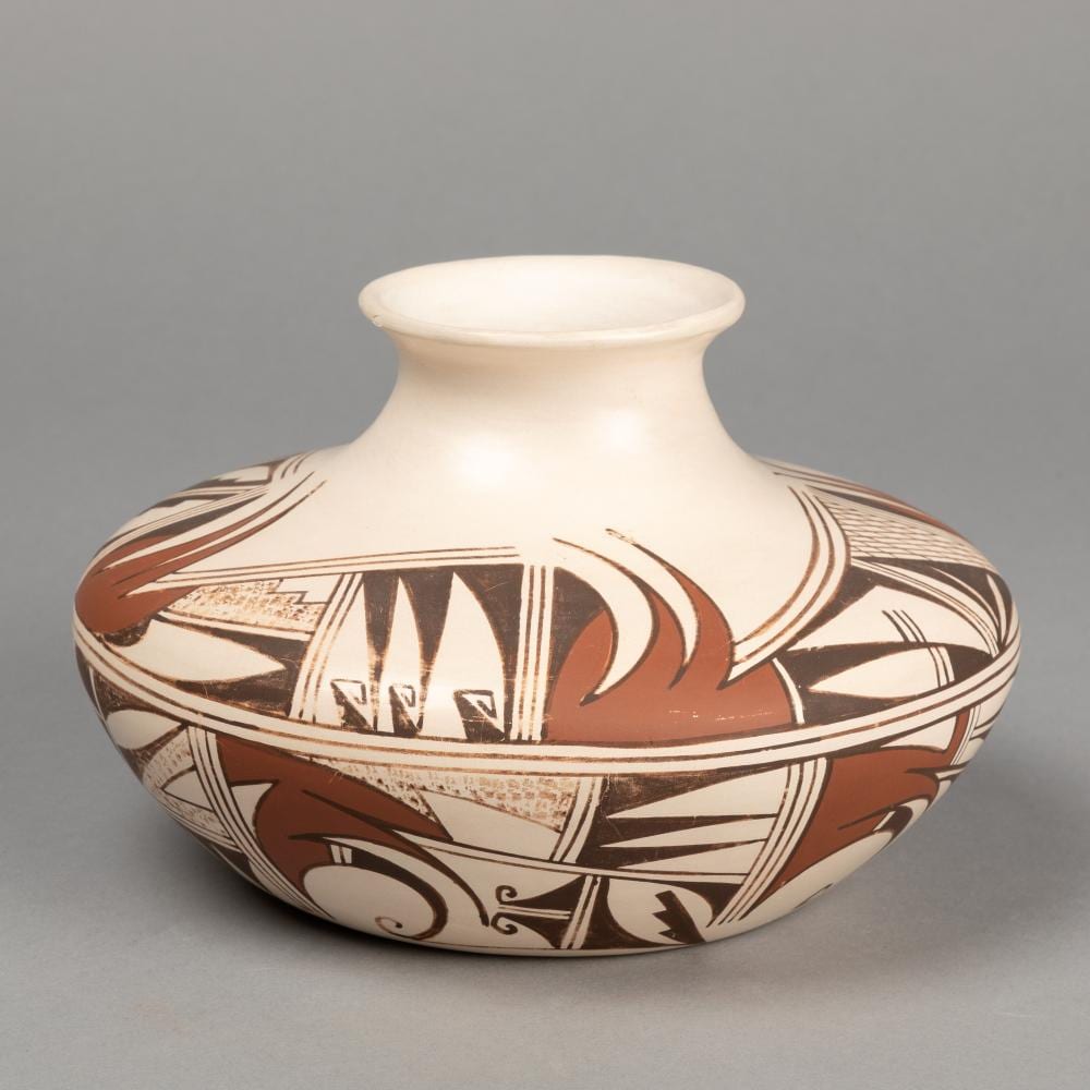 Marianne Navasie comparable auction result: marianne navasie squat polychrome olla ca 1980