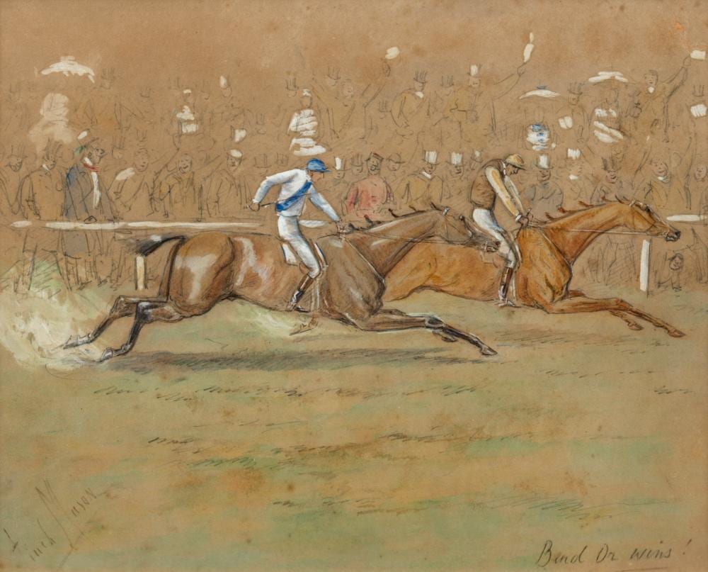 Finch Mason comparable auction result: george finch mason britain 1850 1915 ben or wins watercolour and pencil signed lower left finch mason 24 x 29cm 42 x 47cm overall