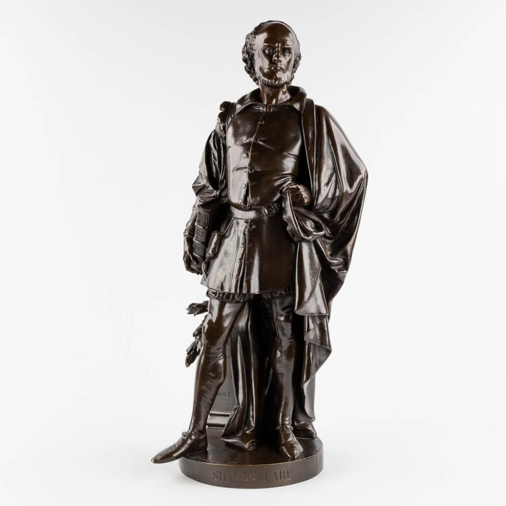 Guillaume Deniere comparable auction result: guillaume deniere 1815 1903 auguste carrier 1800 1875 shakespeare patinated bronze 19th c w 26 x h 66 cm