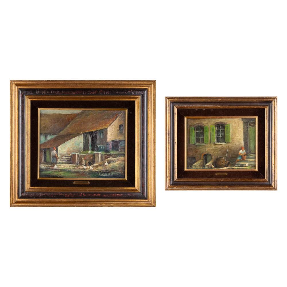 Prosper Colpaert comparable auction result: pros colpaert 1923 1990 fermettes two paintings oil on panel w 30 x h 24 cm