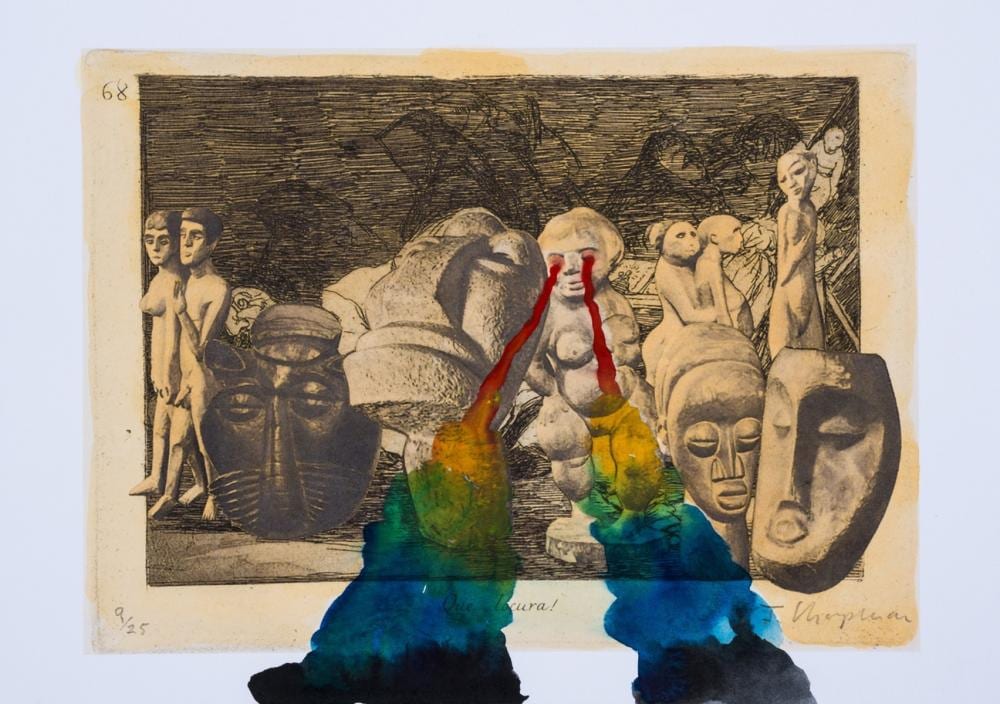 Jake Chapman comparable auction result: jake chapman b 1962 me myself and eye