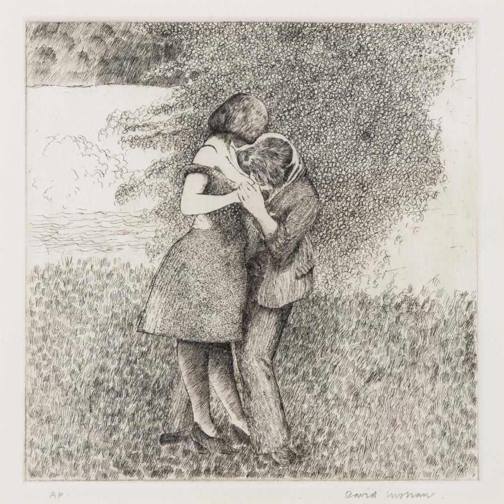 David Inshaw comparable auction result: david inshaw b 1943 two lovers