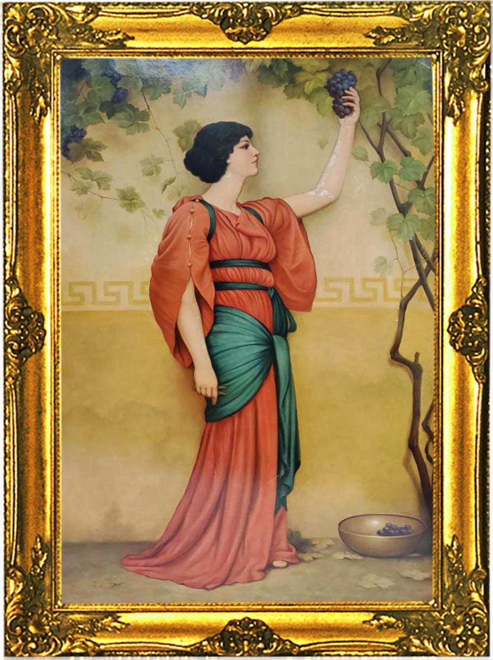 John William Godward comparable auction result: antique english portrait oil painting after john william godward