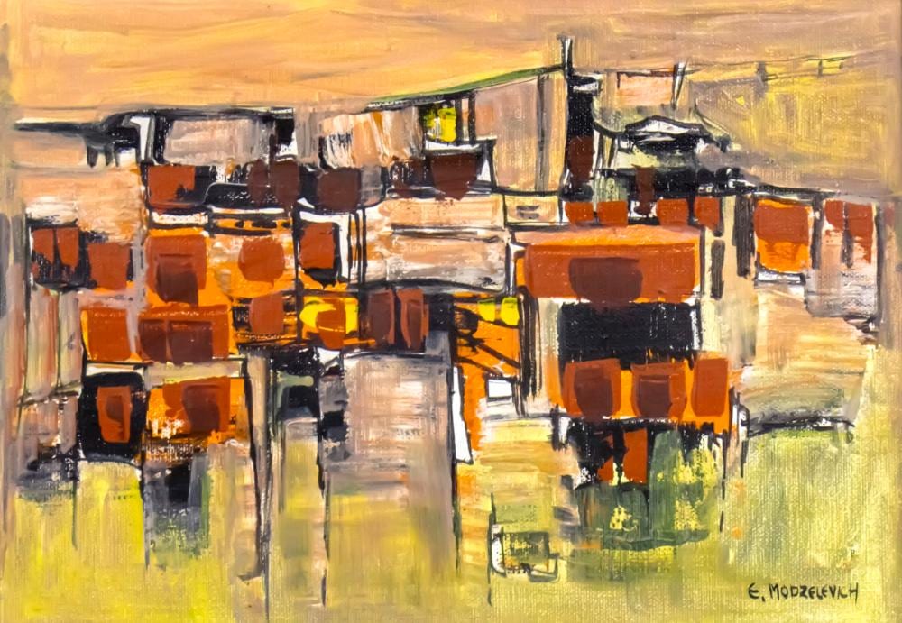 Efraim Modzelevich comparable auction result: efraim modzelevich 1931 1995 oil on canvas