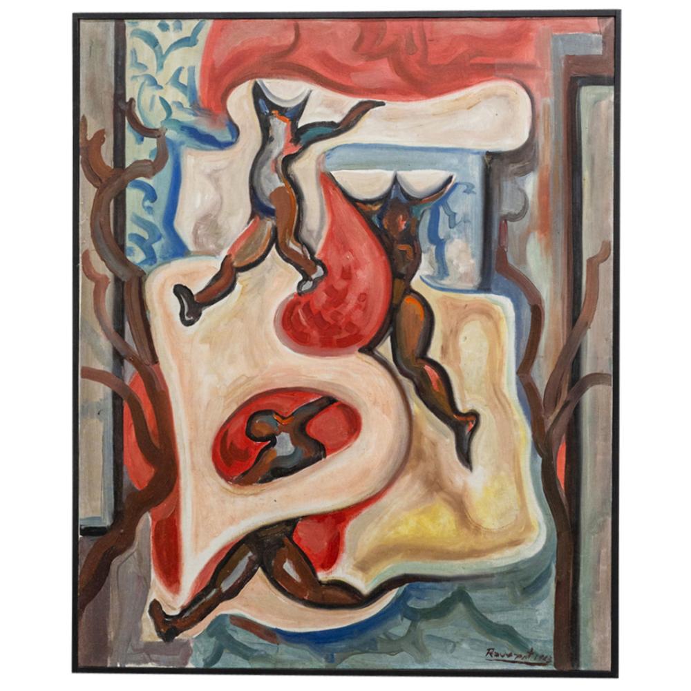 Domingo Ravenet comparable auction result: domingo ravenet cuban 1905 1969 diablitos de palestrina oil on canvas