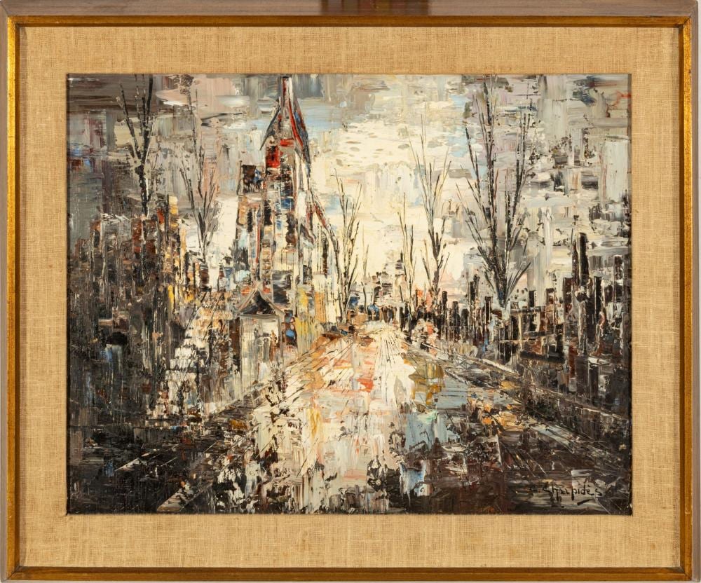 Christophe Charpides comparable auction result: christophe charpides french 1902 1992 oil on canvas paris h 24 w 32