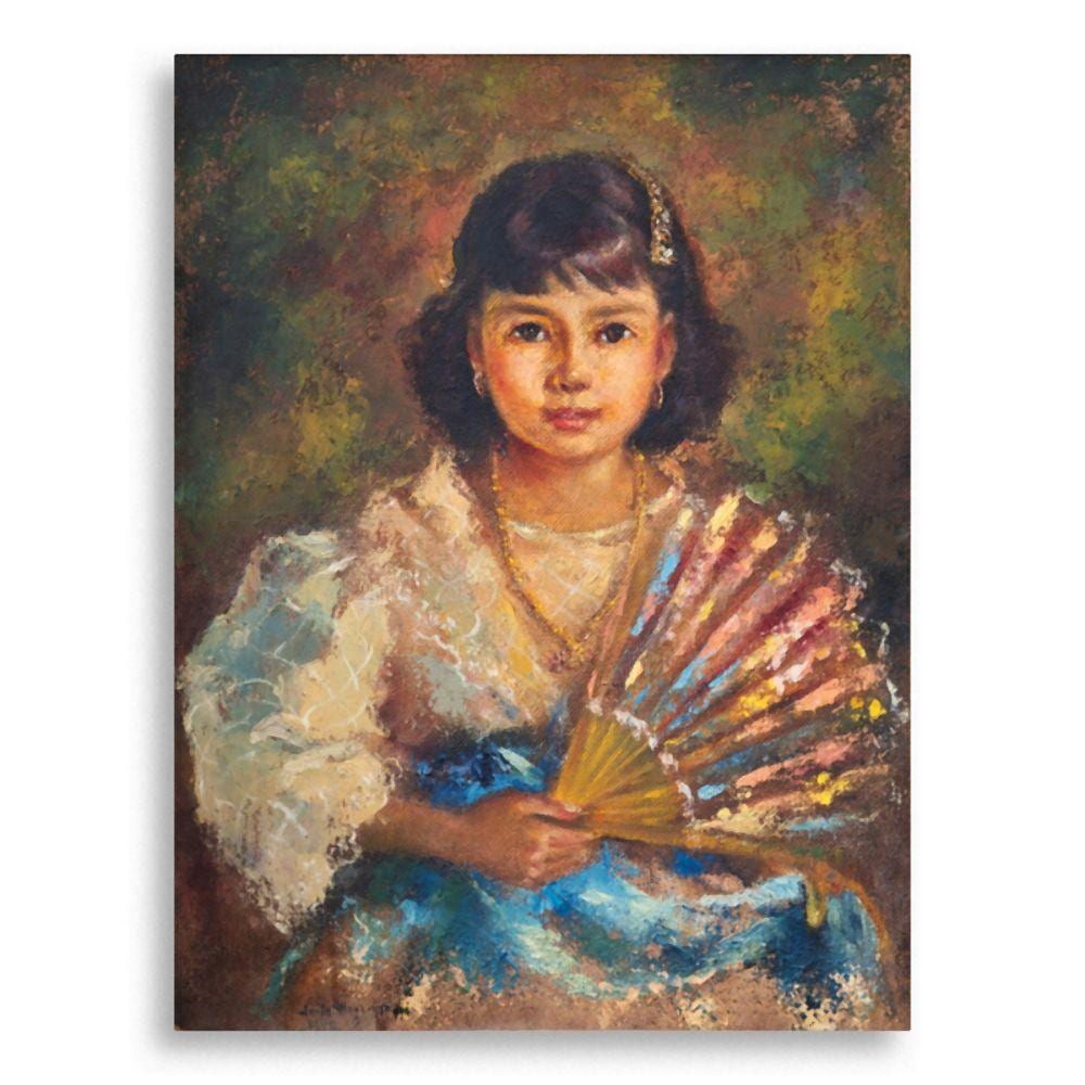 Anita Magsaysay-Ho (1914 - 2012) - Girl in a Maria Clara comparable sale