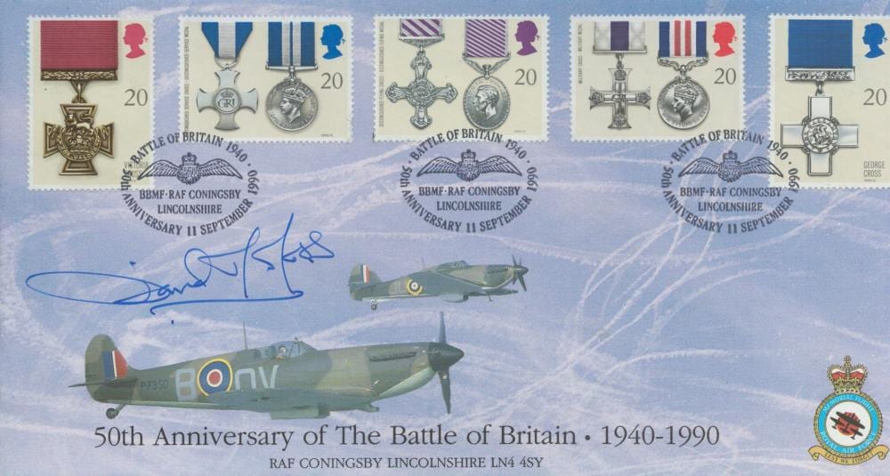 David Moss comparable auction result: david moss signed 50th anniv of the battle of britain cover good condition all autographs are