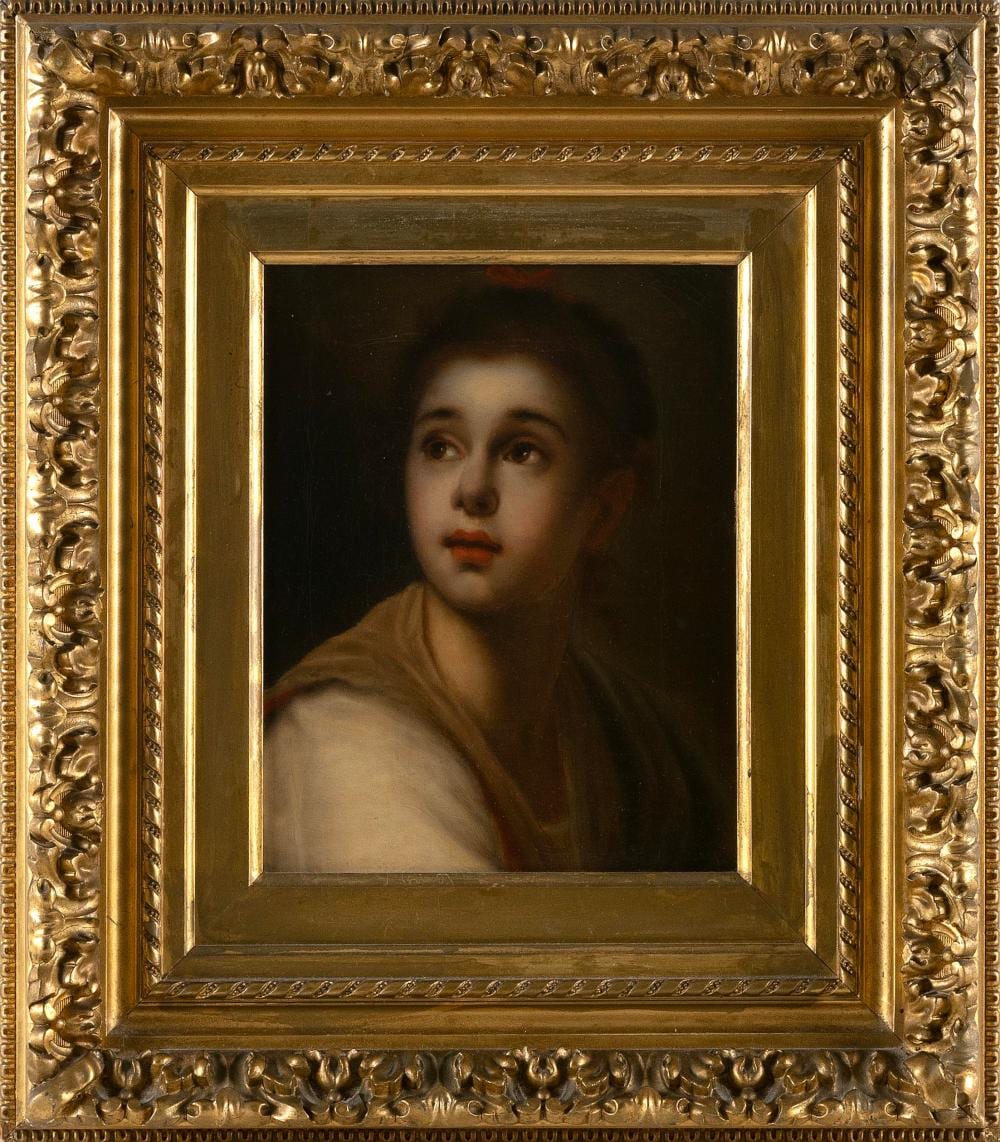 Achille Leonardi comparable auction result: achille leonardi italy 1800 1870 portrait of the daughter of artist anton raphael mengs after the original by mengs oil on canvas 9 5 x 7 5 framed 17 x 14 5