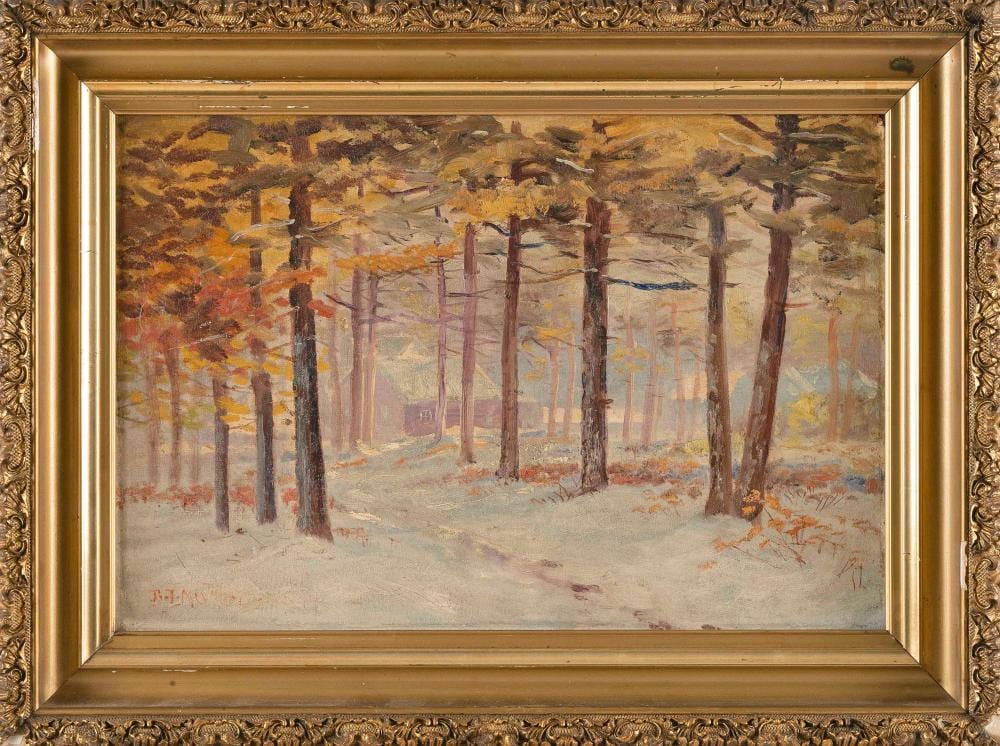 Benjamin Tupper Newman comparable auction result: benjamin tupper newman maine california 1858 1940 the path to the school june 1937 oil on canvas board 12 x 18 framed 17 x 23