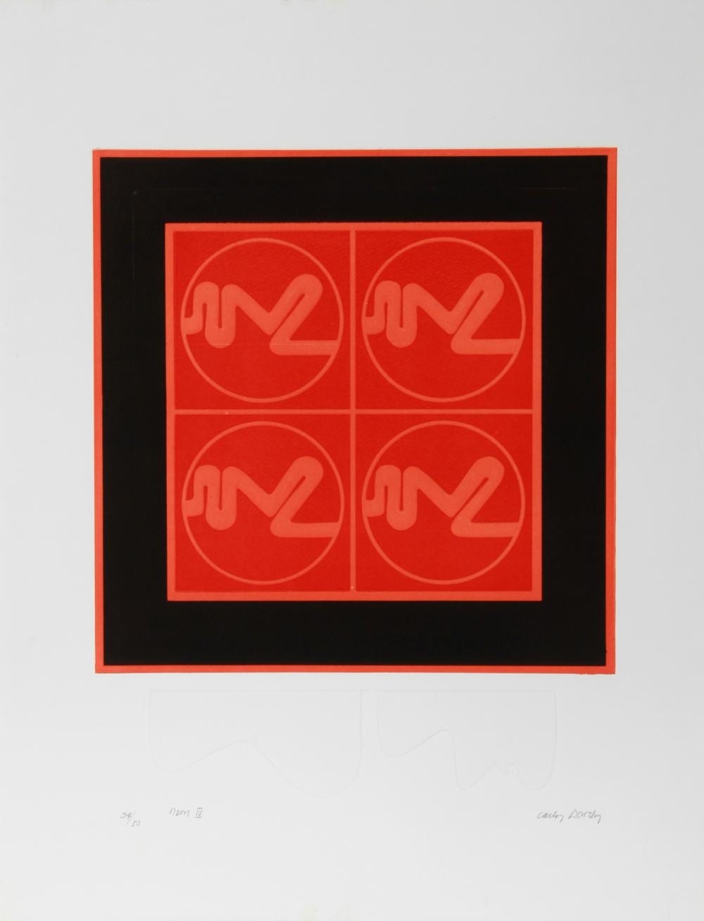 Carlos Dávila comparable auction result: carlos davila neon iv intaglio etching and aquatint