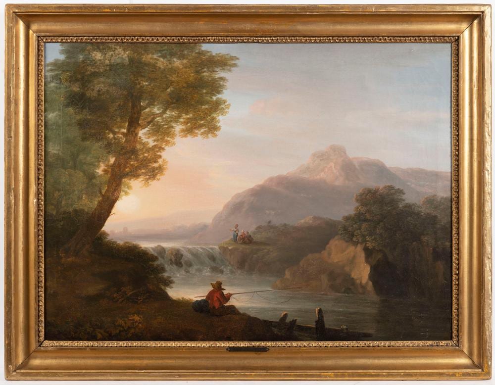 Martin von Molitor comparable auction result: martin von molitor vienna 1759 1812 pastoral landscape with a fisherman